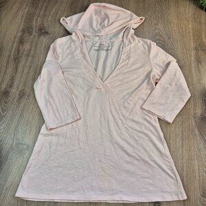 Soma Lounge hoodie Blush Medium Comfy Pink Y2K Barbiecore Surf Beach